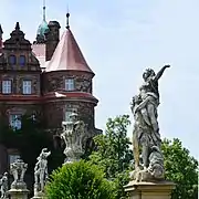 Sculptures in the castle gardens