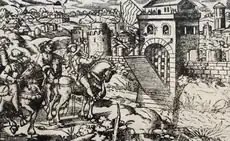 Skanderbeg's return to Krujë, 1444 (woodcut by Jost Amman)