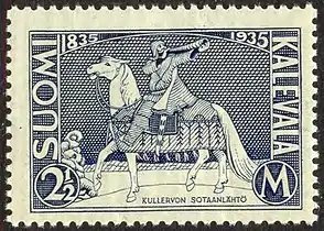1935 Finnish postage stamp featuring the painting
