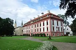 Kunín Castle with the Church of the Exaltation of the Holy Cross