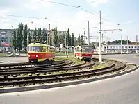 Tatra T3SU and Tatra T6B5SU trams