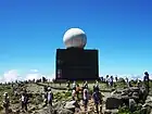 A weather radar site on the top of Mount Kuruma