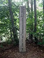 Summit stele on the Kutschenberg