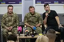 Kuzminov and Ukrainian military intelligence officers