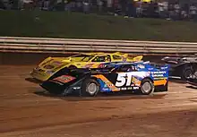 Kyle Busch Dirt Late Model with Hoosier Tires.