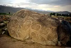 Petroglyphs at Cholpon-Ata in Kyrgyzstan