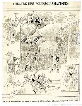 Theatre poster, showing scenes from the opera