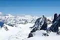 View over Italian Alps from L'Aguille du Midi