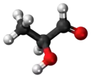 Ball-and-stick model of L-lactaldehyde