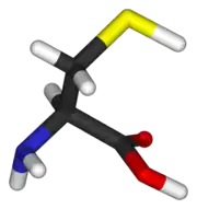 Chemical structure of the amino acid cysteine