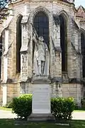 Joan of Arc, statue outside apse