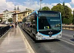 LAC Bus in the center of Granada.