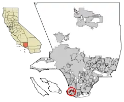 Location of Rolling Hills Estates in Los Angeles County, California