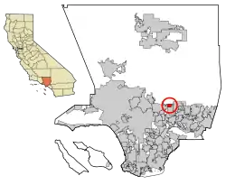 Location of Sierra Madre in Los Angeles County, California