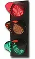 LED traffic light (using cap visors)