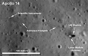 Apollo 14 landing site, photograph by LRO