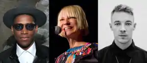 The members of LSD, from left to right: Labrinth, Sia and Diplo