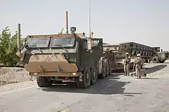 Photographed in Helmand Province, Afghanistan, a MK16 LVSR tractor truck variant