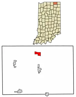 Location in LaGrange County, Indiana