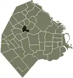 Location of La Paternal within Buenos Aires