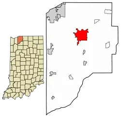 Location of La Porte in LaPorte County, Indiana