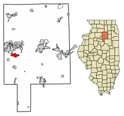 Location of Oglesby in LaSalle County, Illinois.