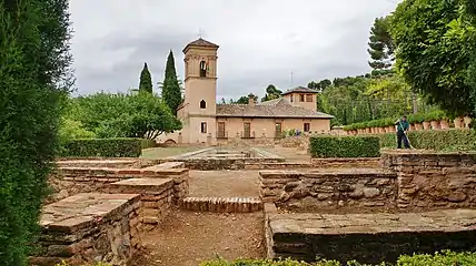 Parador de Granada located in a 15th-century palace inside the Alhambra complex.