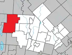 Location within Les Laurentides RCM