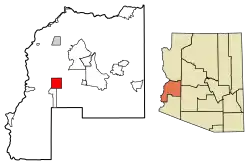 Location of Quartzsite in La Paz County, Arizona
