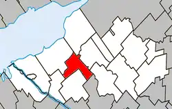 Location within Nicolet-Yamaska RCM