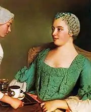 The first Cup, 1754, pastel on vellum