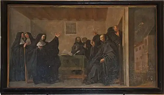 Saint Benedict Conversing with His Sister, Saint Scholastica,Abbaye Saint-Pierre d'Hautvillers