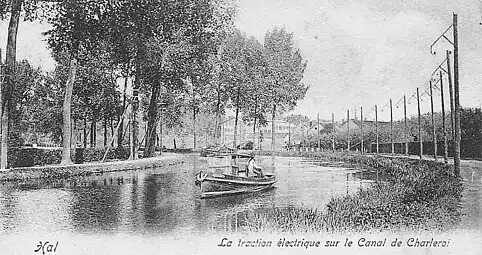 Trolley boat on the Brussels–Charleroi Canal