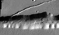 Close-up view of Labeatis Fossae, as seen by THEMIS.