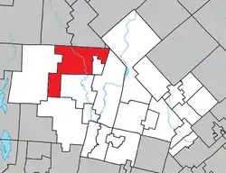 Location within Les Laurentides RCM