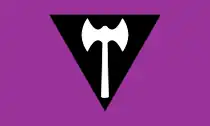 Lesbian feminist pride labrys flag