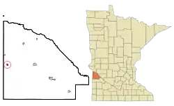Location of Marietta, Minnesota