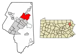 Location of Archbald in Lackawanna County, Pennsylvania