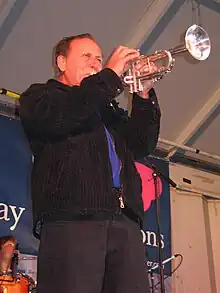 Laco Déczi performing at Czech street fest in 2006