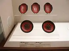 Lacquer flanged cups and dishes from Mawangdui, Han dynasty
