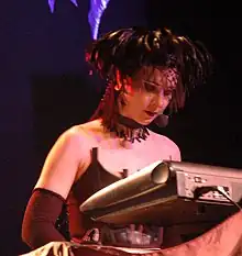 Anne Nurmi performing with Lacrimosa in 2005