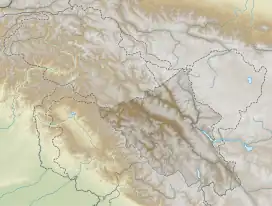 Map showing the location of Machoi Glacier