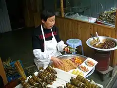 Zongzi assembly in Shanghai