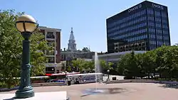 Downtown Lafayette and the Riehle Plaza & CityBus depot (2011)