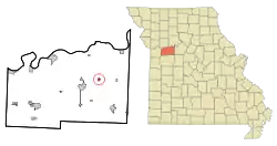 Location of Corder, Missouri