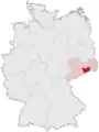 Location of the district of Sächsische Schweiz-Osterzgebirge in Germany