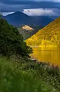 The lake with Labro's castle on the background