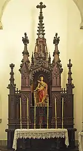 Neo-Gothic altarpiece of Saint Barbara