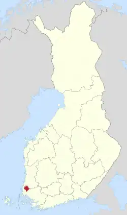 Location of Laitila in Finland