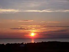 Image 70Sunset over Lake Winnebago. (from Geography of Wisconsin)